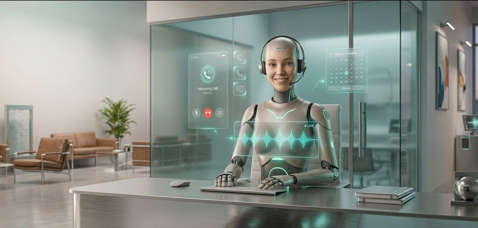 Zenotix AI custom receptionist dashboard interface showing call analytics and AI voice assistant controls